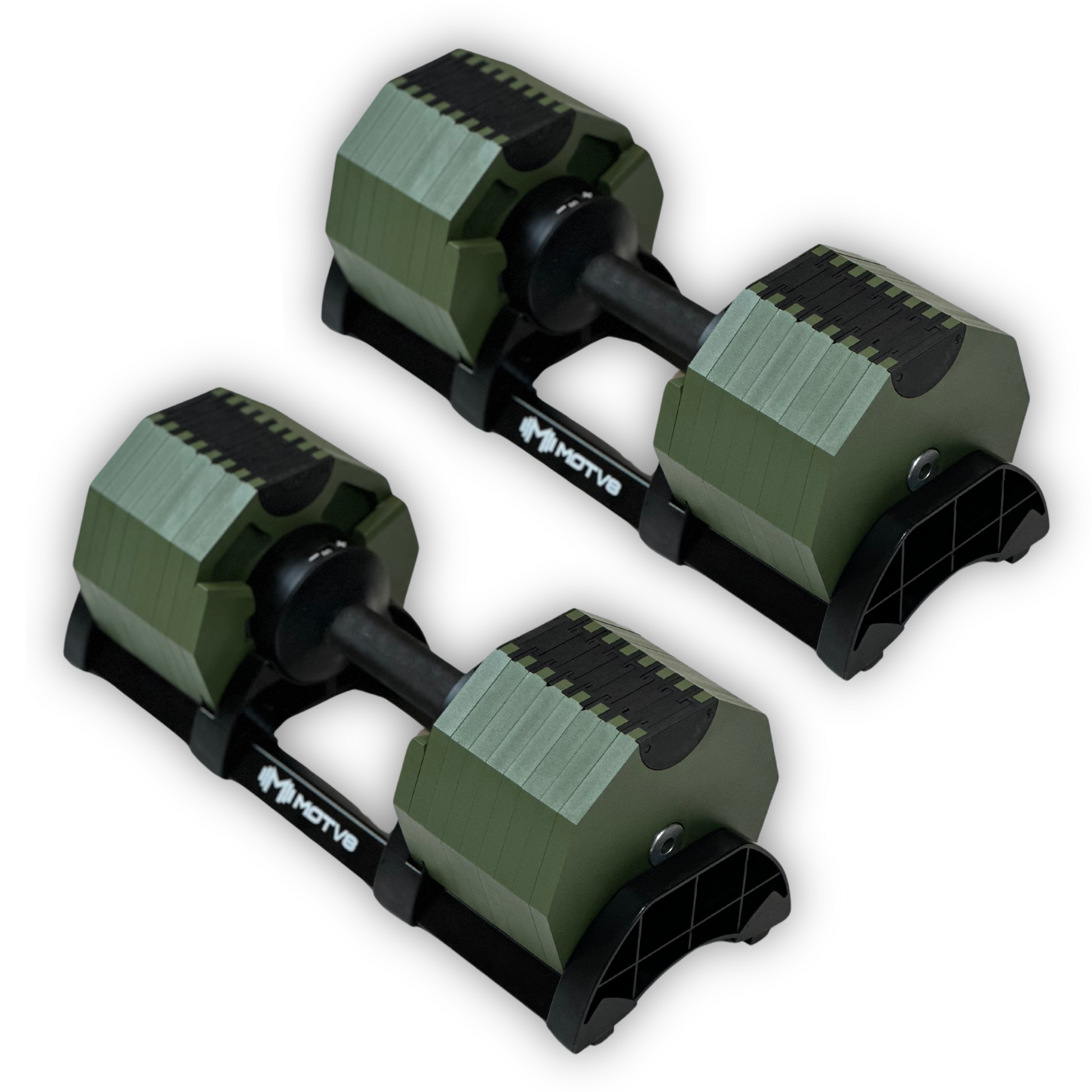 Motv8 Green / No Decabell 5-80 Adjustable Dumbbells