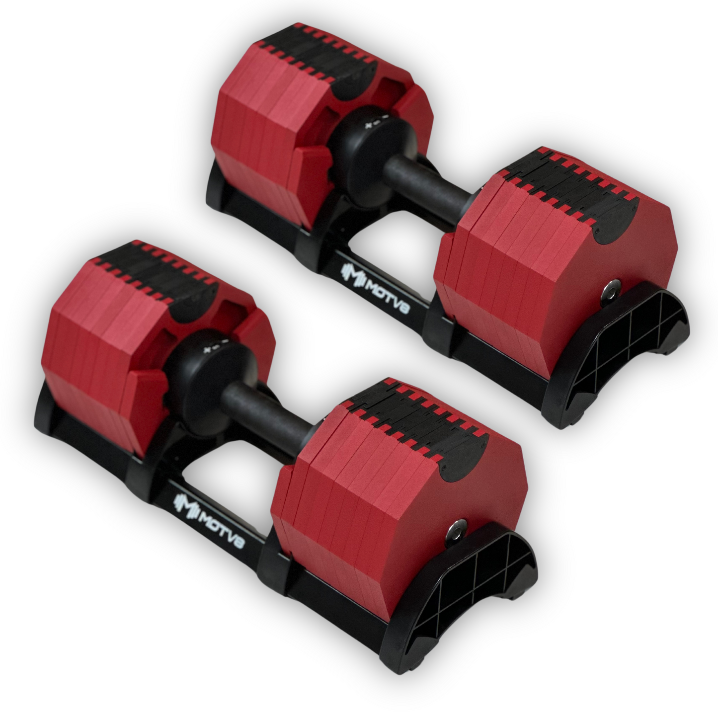 Motv8 Red / No Decabell 5-80 Adjustable Dumbbells