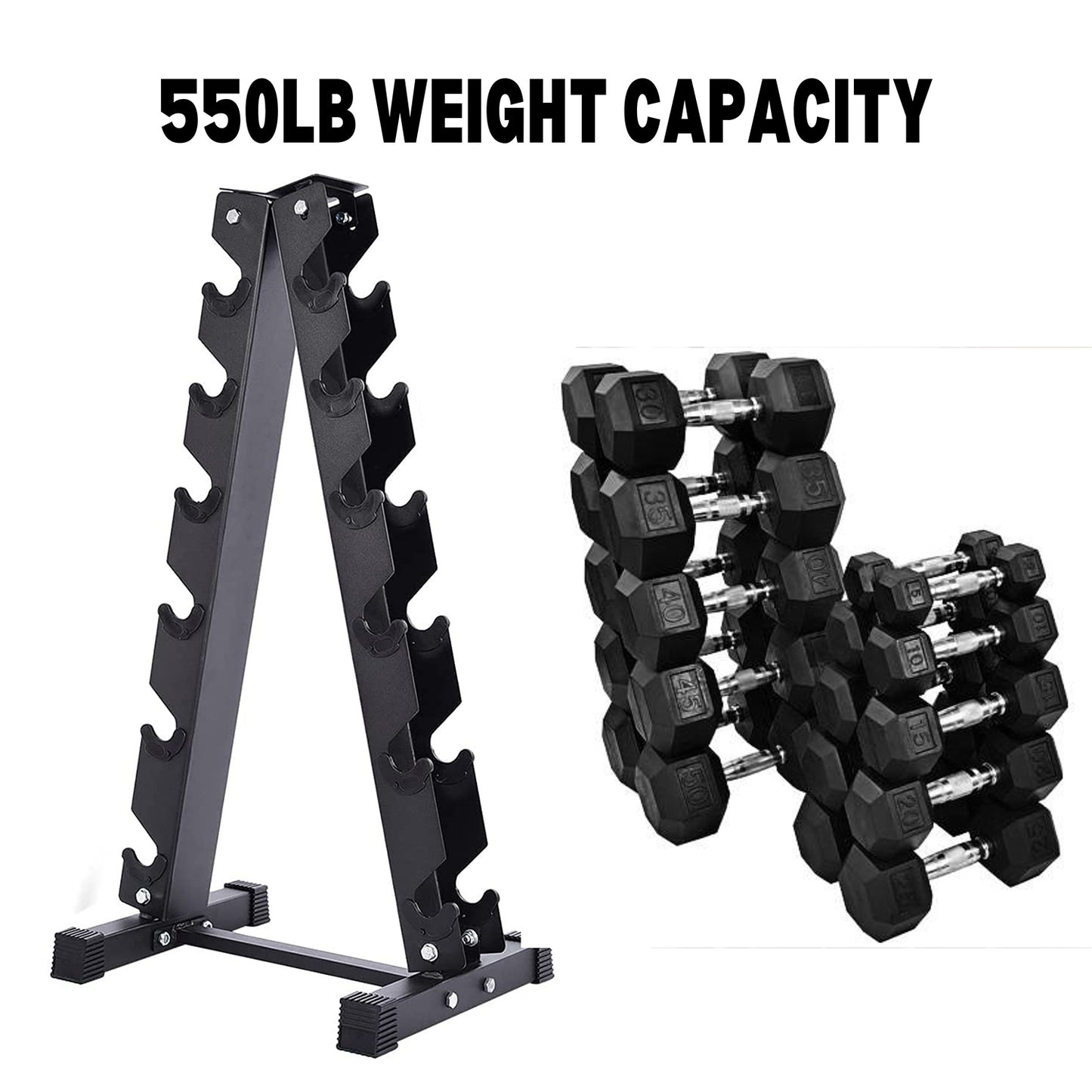 Motv8 6 Tier Triangle Dumbbell Rack Weight Capacity