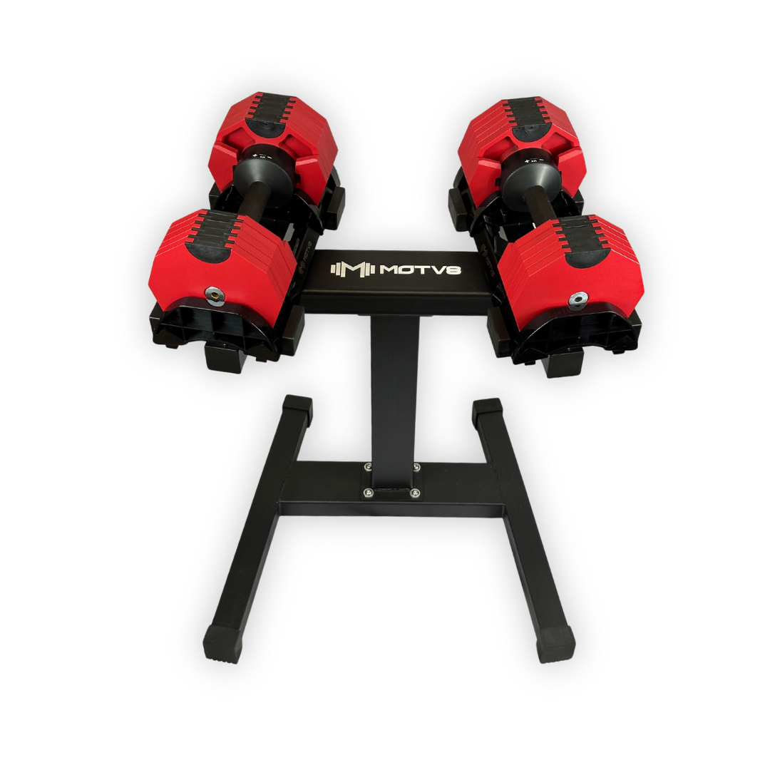 Motv8 Decabell 5 50 Adjustable Dumbbells Red Yes