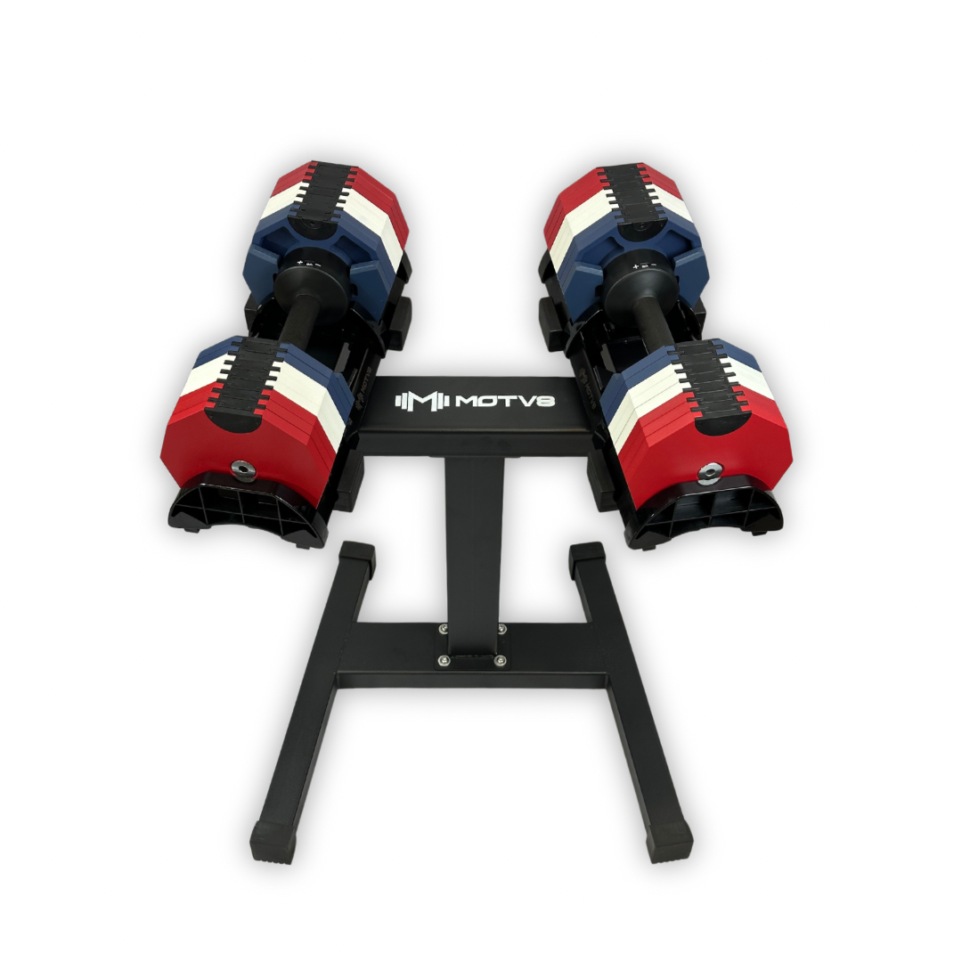 Motv8 Decabell 5 80 Adjustable Dumbbells Red No