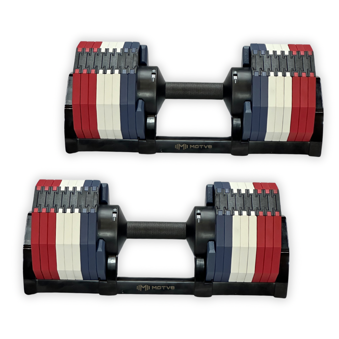 Motv8 Decabell 5 80 Adjustable Dumbbells Platinum No