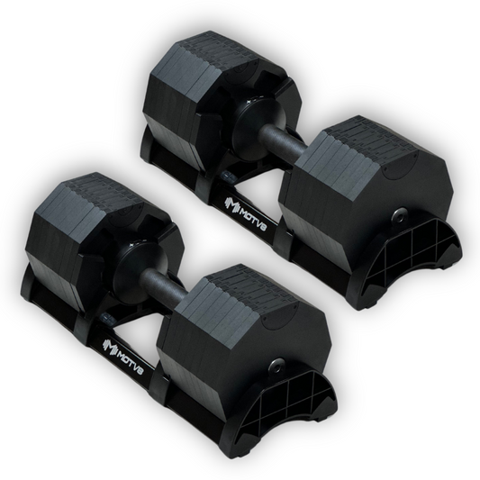 Motv8 Black / No Decabell 5-80 Adjustable Dumbbells